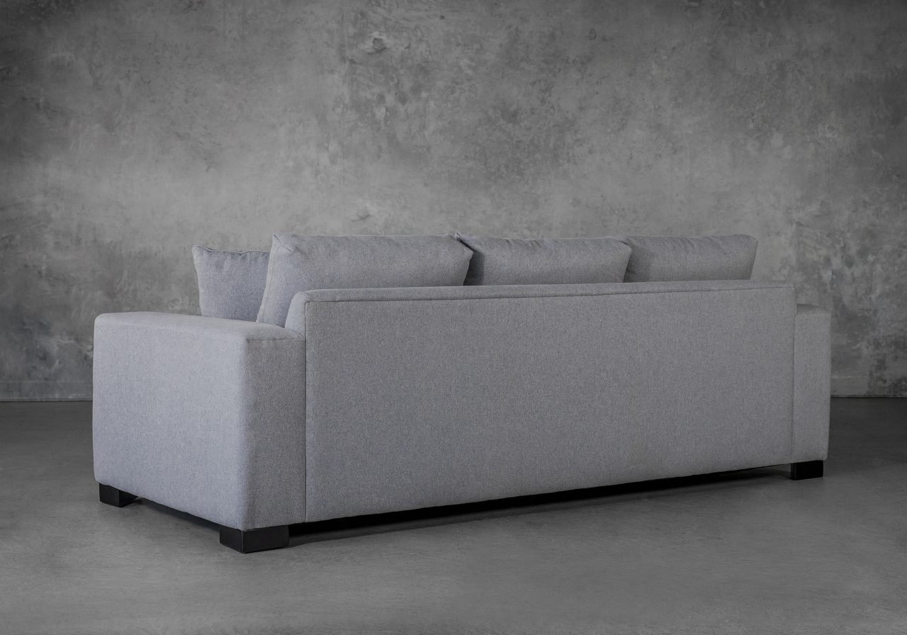 Brock Sofa in Silver Fabric, Back