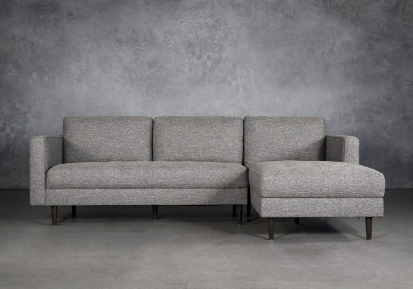 Cooper Sectional in Grey Fabric, SR, Front