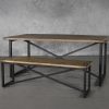 Fran Dining Table, Angle with Bench