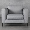 Gerald Chair in Grey Fabric, Front