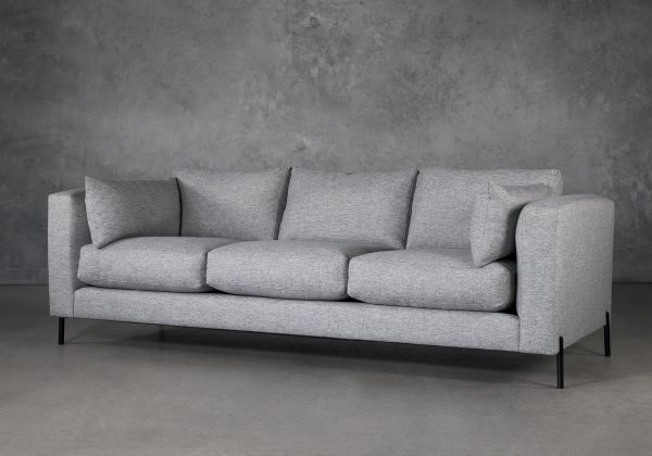 Gerald Sofa in Grey Fabric, Angle