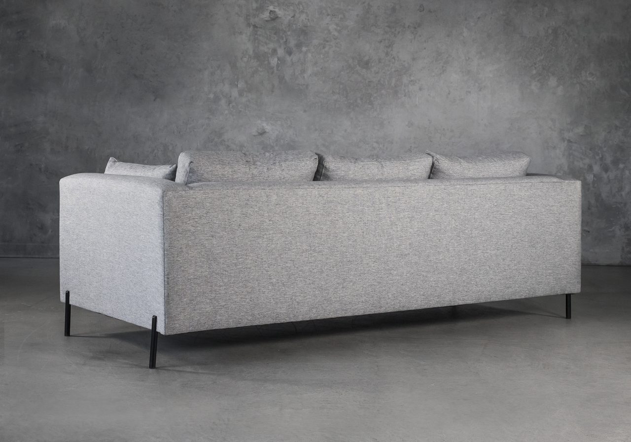 Gerald Sofa in Grey Fabric, Back