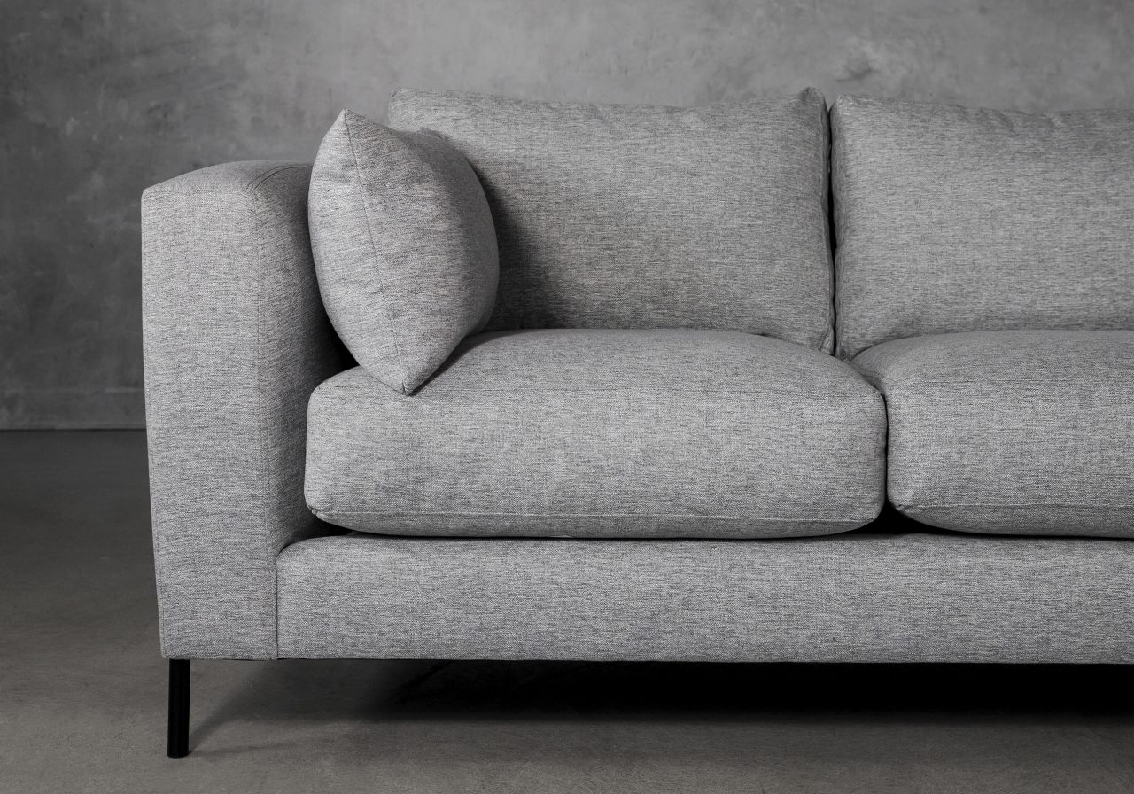 Gerald Sofa in Grey Fabric, Close Up