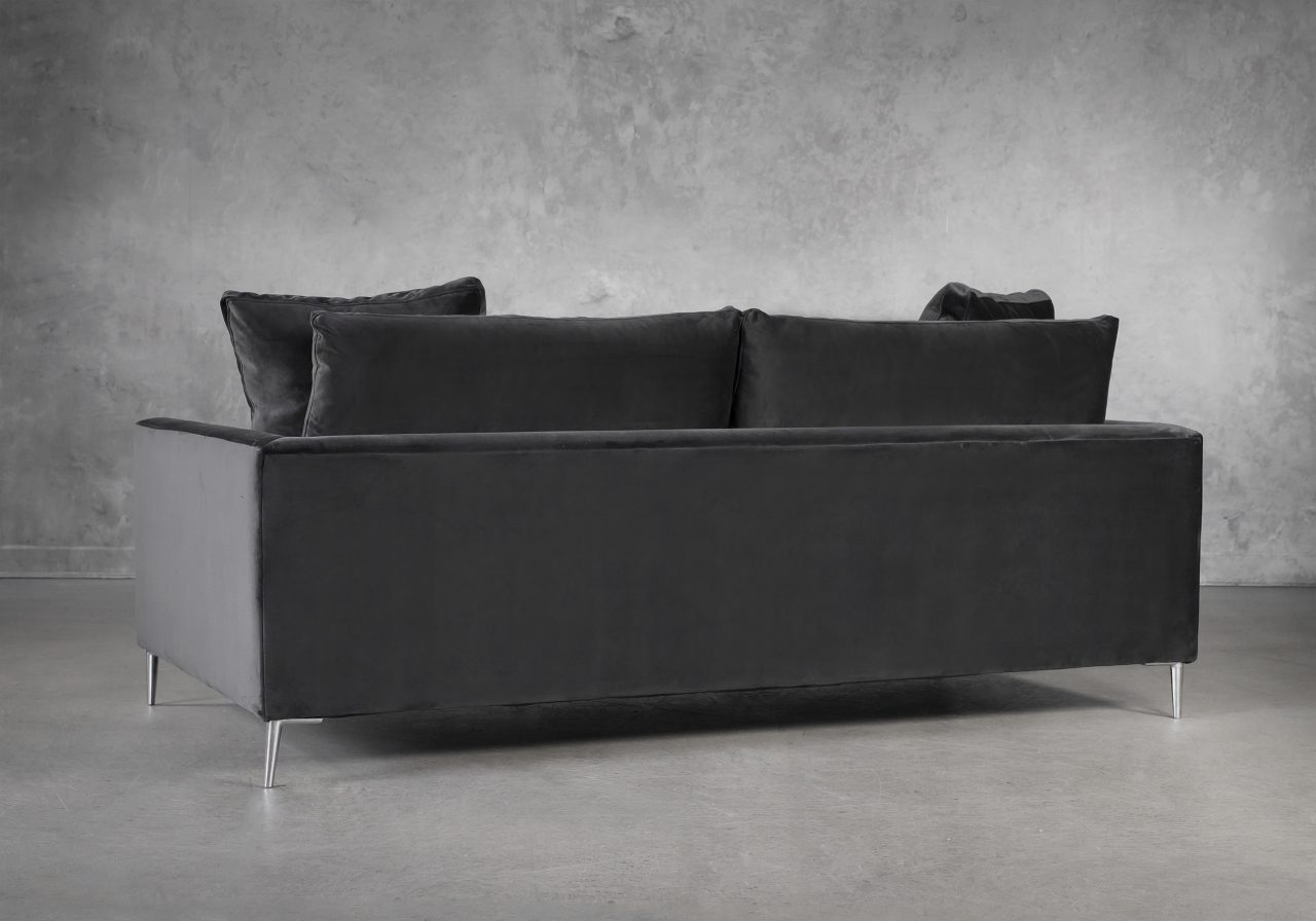 Invidia Sofa in Grey Fabric, Back