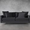 Invidia Sofa in Grey Fabric, Front