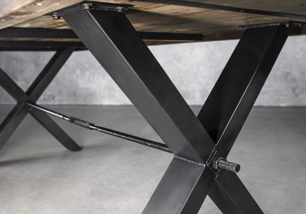 Ironside Large Dining Table, Base Detail