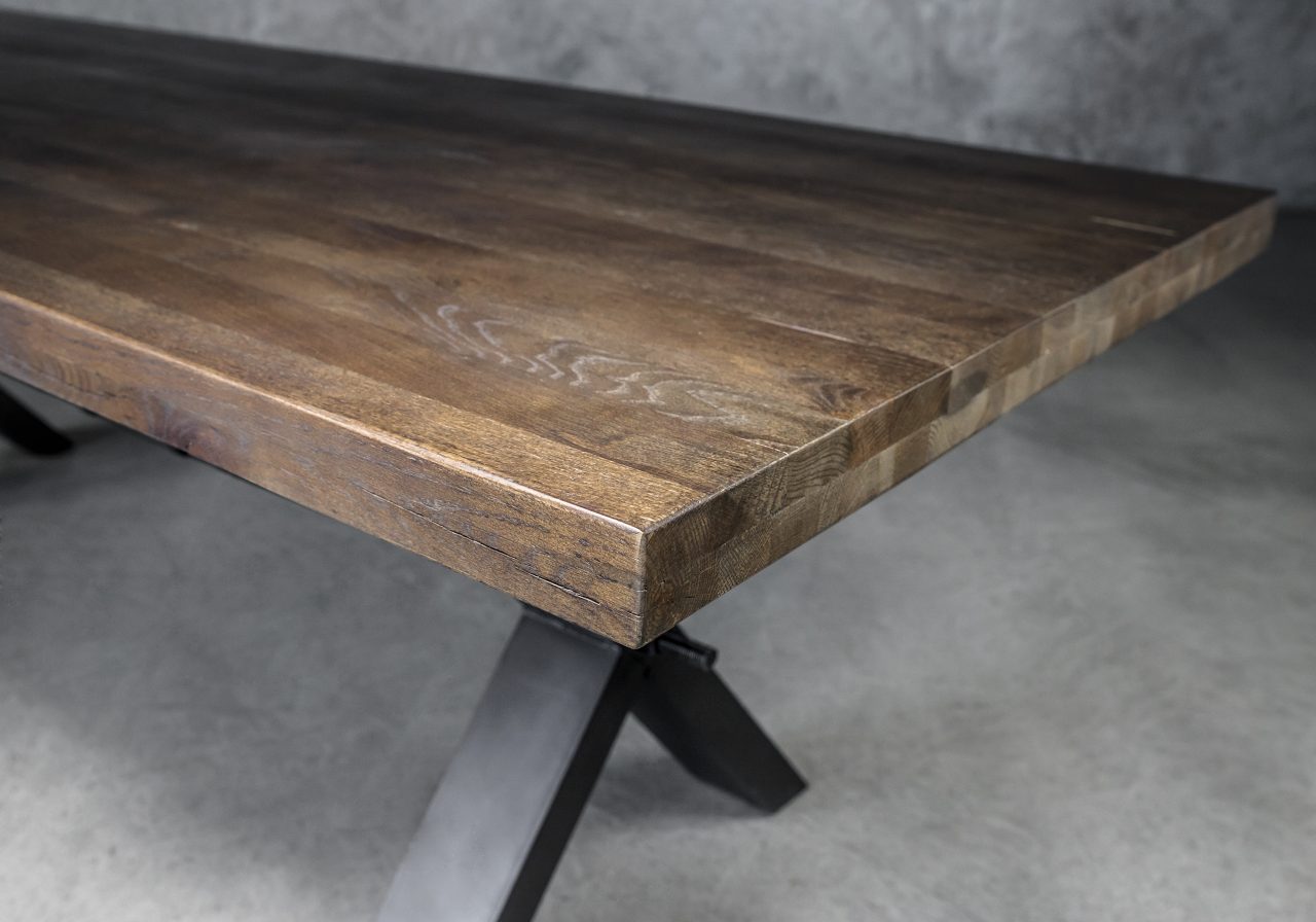 Ironside Large Dining Table in Wenge, Top Angle