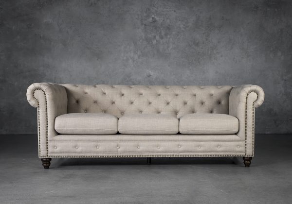 Ivy Sofa in Flax Fabric, Front