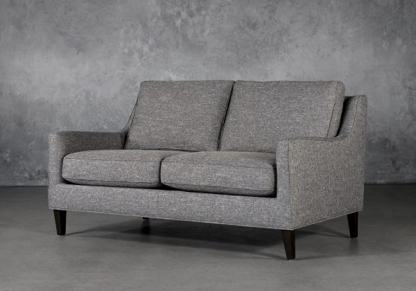 Jen Loveseat in Grey Fabric, Angle Jen Loveseat in Grey Fabric, Angle