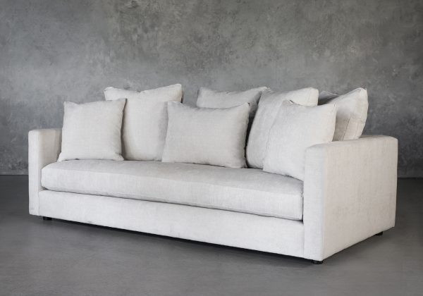 Leah Sofa in Sand Fabric, Angle Leah Sofa in Sand Fabric, Angle