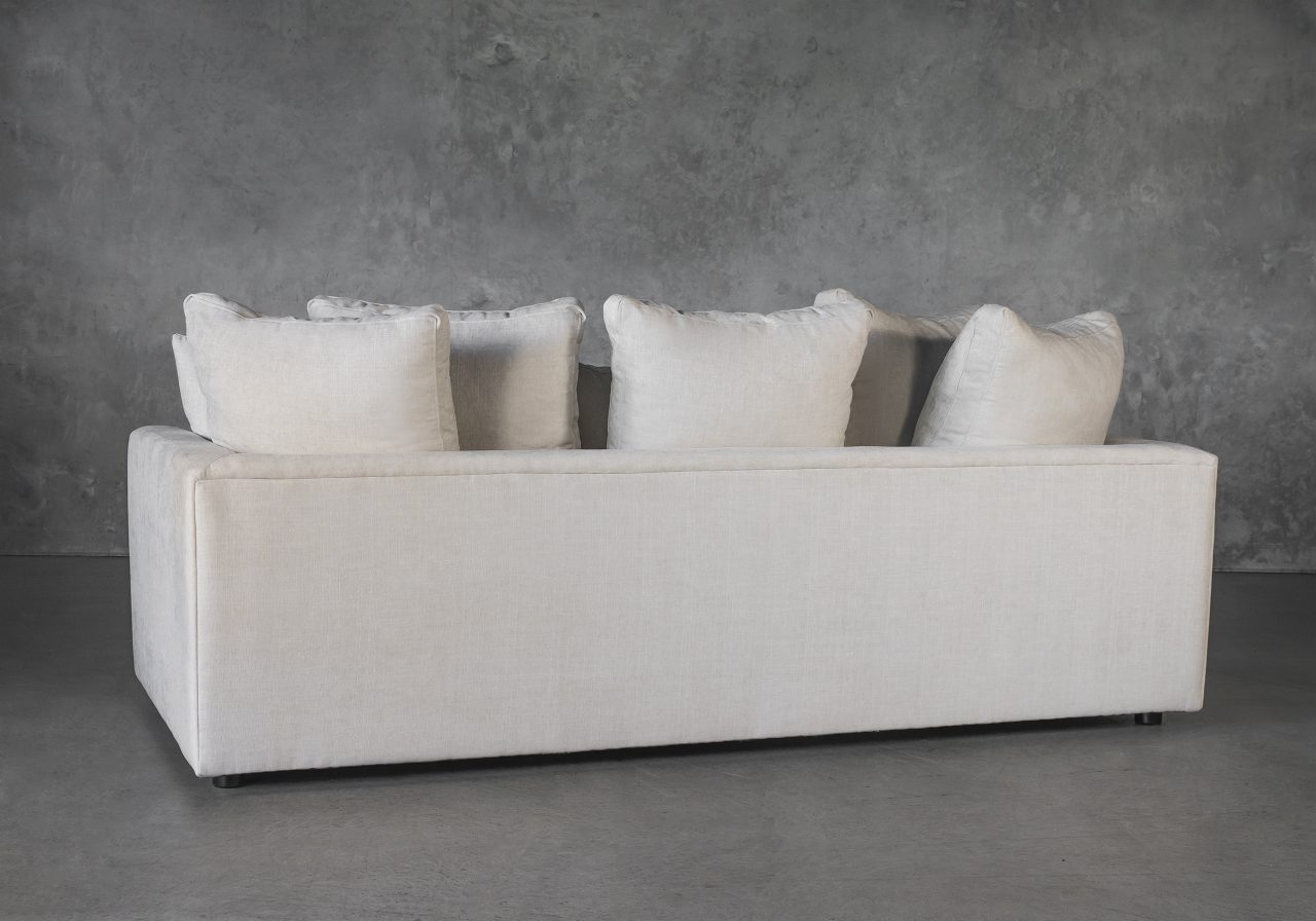 Leah Sofa in Sand Fabric, Back