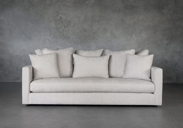 Leah Sofa in Sand Fabric, Front