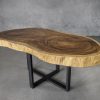 Live Edge Dining Table Round, Angle