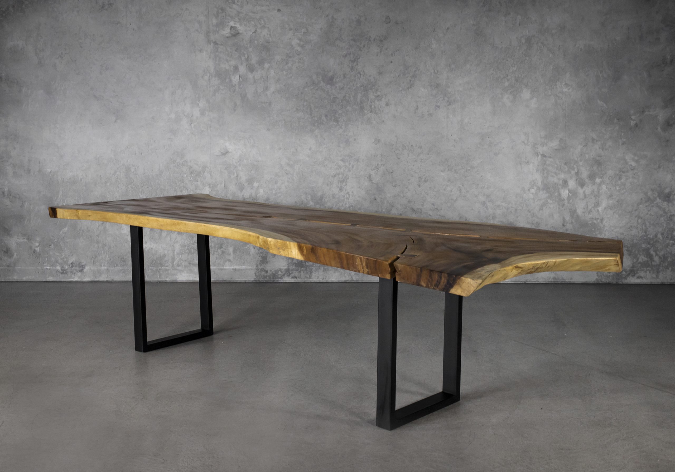 Live Edge Dining Table Y Angle