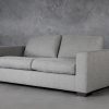 Lucca Loveseat in Light Grey Fabric, Angle