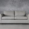 Lucca Loveseat in Light Grey Fabric, Front