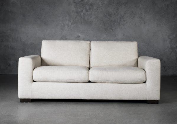 Lucca Loveseat in Linen Fabric, Front
