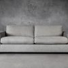 Lucca Sofa in Light Grey Fabric, Front