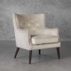 Marley Chair in Beige C686 Fabric, Angle