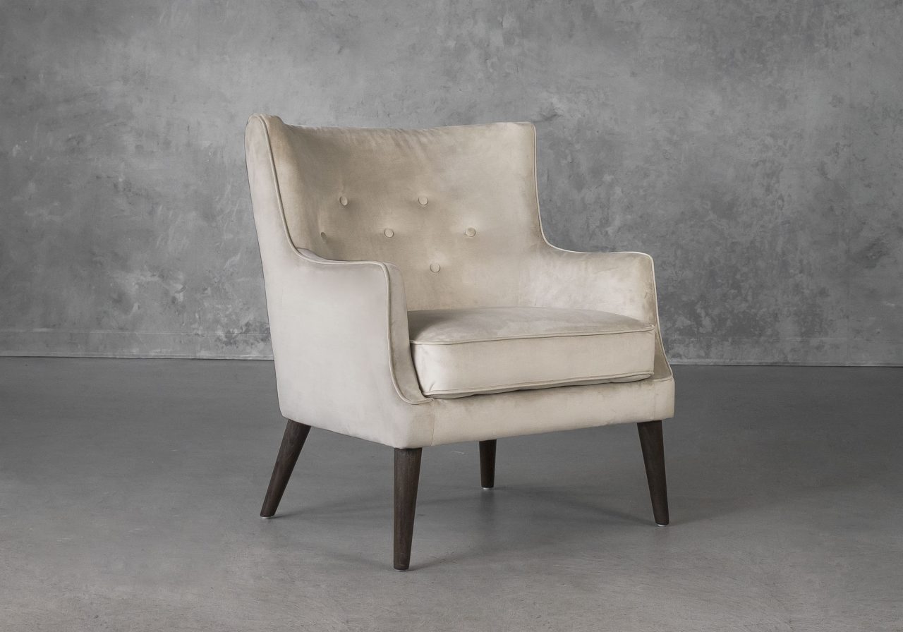 Marley Chair in Beige C686 Fabric, Angle