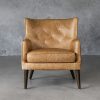 Marley Chair in Tan Leather, Front