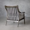 Mart Accent Chair in Grey Fabric, Back