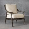 Mart Accent Chair in Linen Fabric, Angle