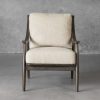 Mart Accent Chair in Linen Fabric, Front