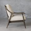 Mart Accent Chair in Linen Fabric, Side