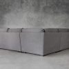 Nino Sectional in Dark Grey Fabric, Back