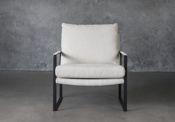 Reggie Chair in Beige fabric, Front