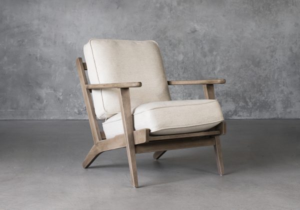 Sandy Chair in Beige Fabric, Angle Sandy Chair in Beige Fabric, Angle