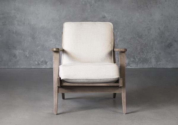 Sandy Chair in Beige Fabric, Front