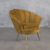 Shell Chair in Mustard, Angle