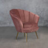 Shell Chair in Pink, Angle