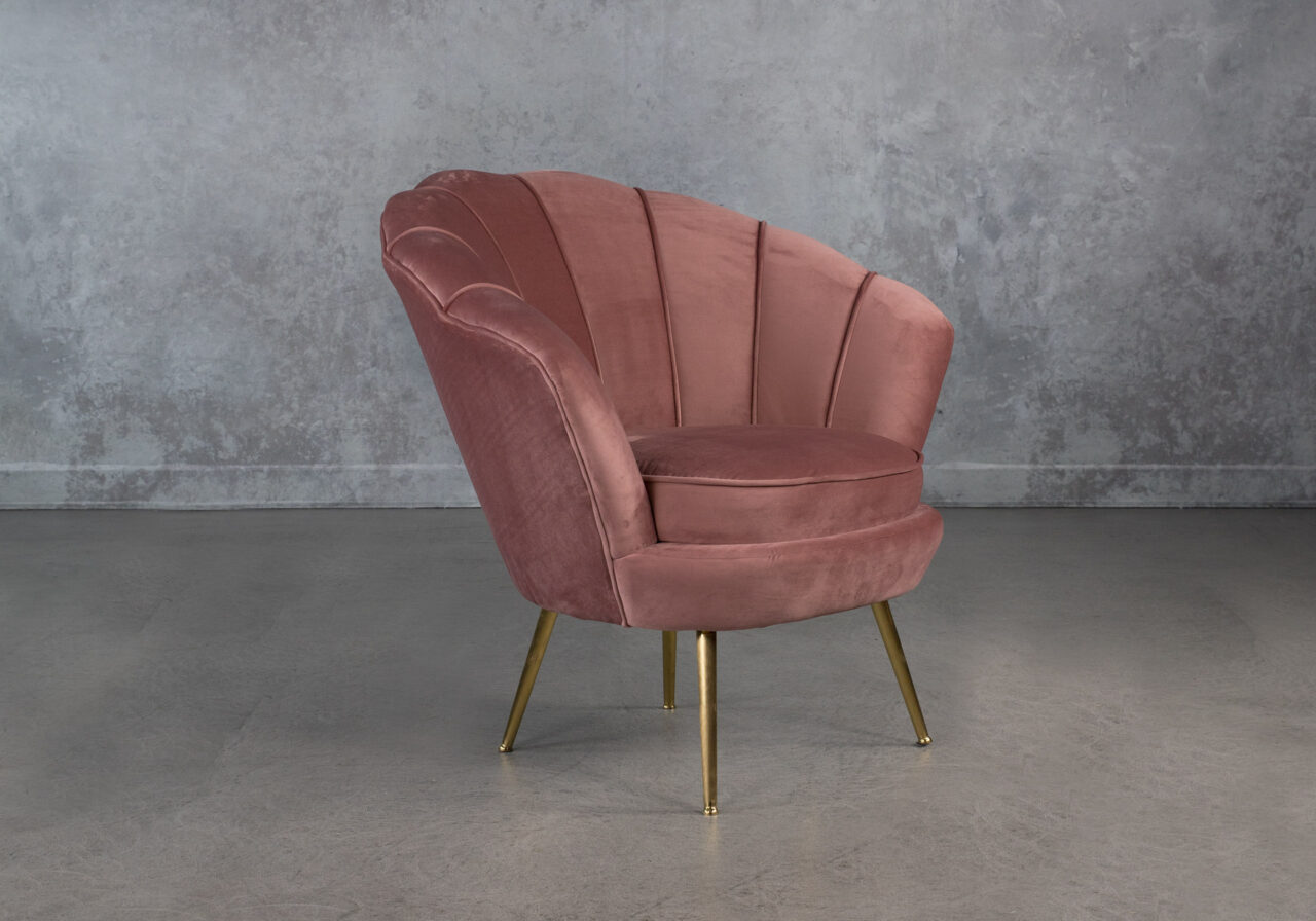 Shell Chair in Pink, Angle
