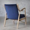 Silvia Chair in Blue Fabric, Back
