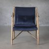 Silvia Chair in Blue Fabric, Front