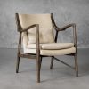Silvia Chair in Herringbone Fabric, Angle