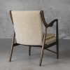 Silvia Chair in Herringbone Fabric, Back
