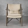 Silvia Chair in Herringbone Fabric, Front