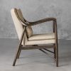 Silvia Chair in Herringbone Fabric, Side