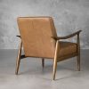 Trevor Chair in Camel Leather, Back