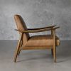 Trevor Chair in Camel Leather, Side