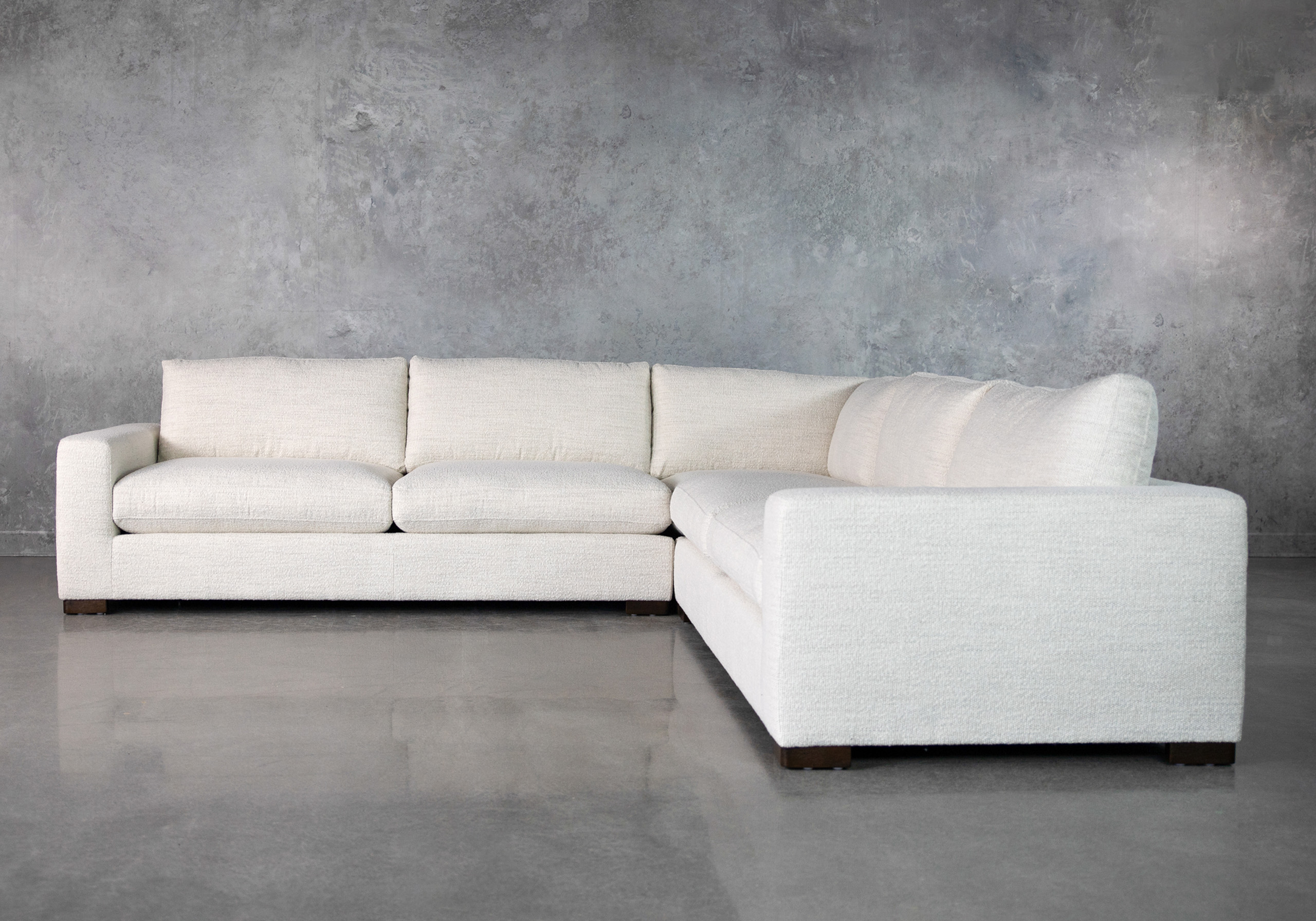 lucca fabric sectional front