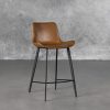 Hype Counter Stool in Vintage Light Brown, Angle
