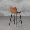 Hype Counter Stool in Vintage Light Brown, Back