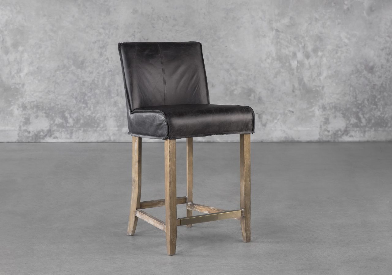 Jonny Counter Stool Black Angle scaled