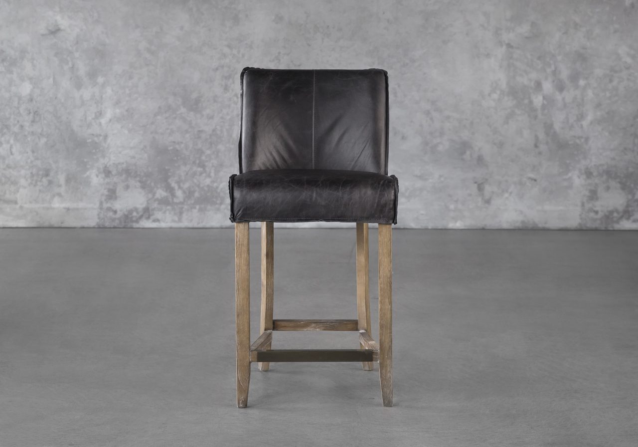Jonny Counter Stool Black Front scaled