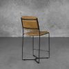 Kian Counter Stool in Cognac, Back